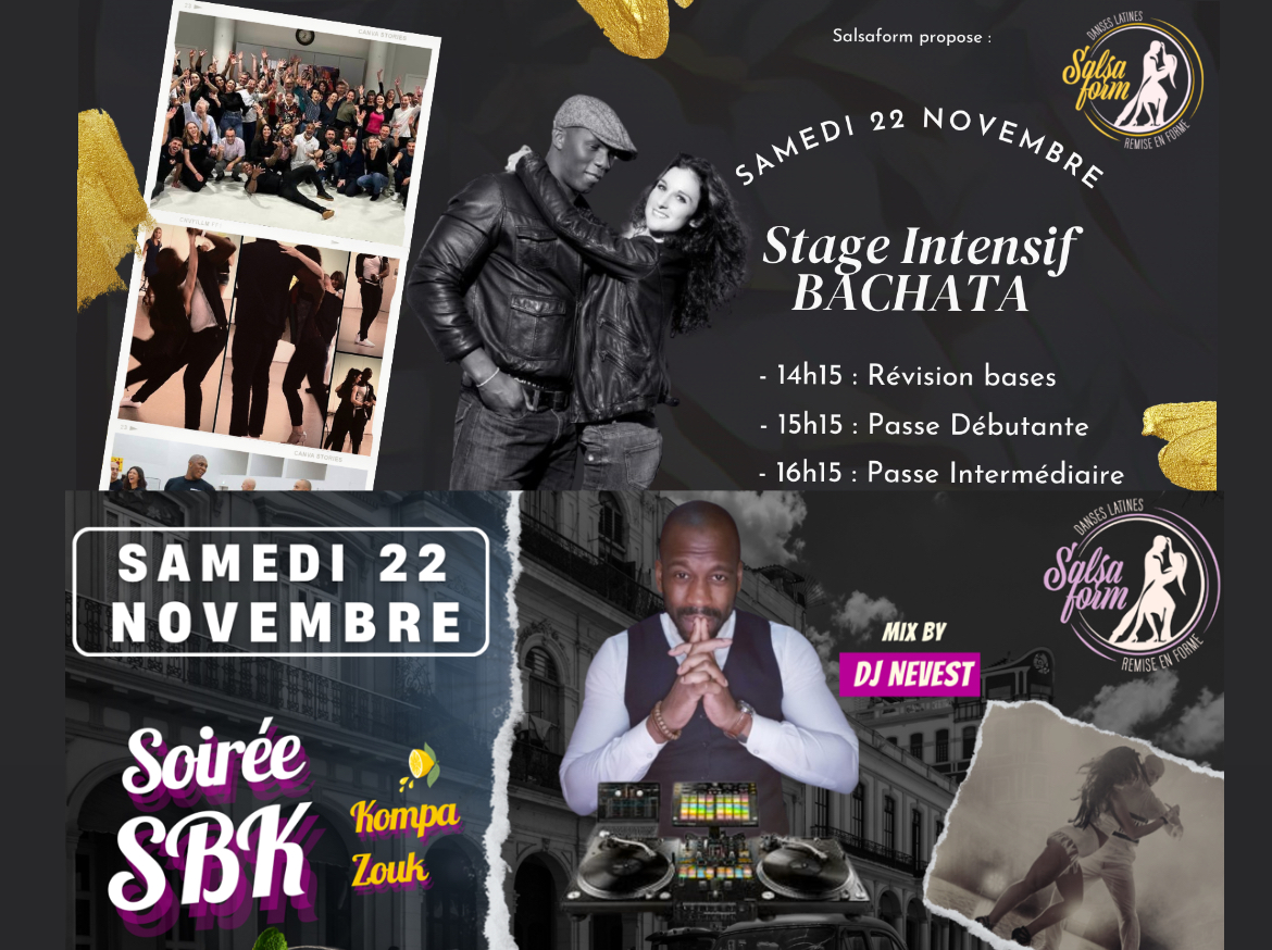 SABADO LATINO : Stage Bachata (14h15) + Soirée SBK (21h)