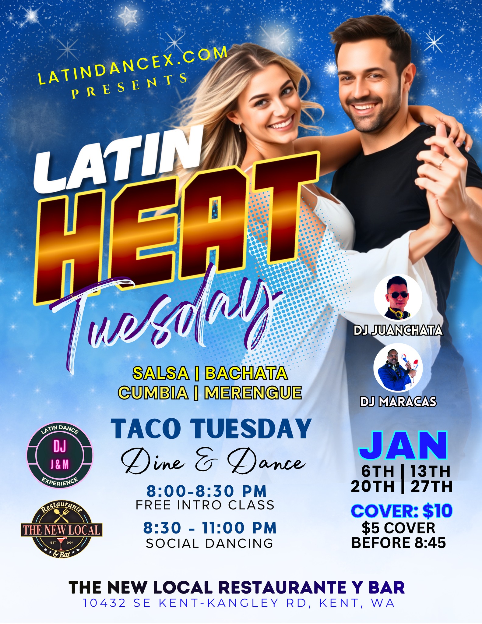Latin Heat Tuesday + Taco Tuesday Dine & Dance