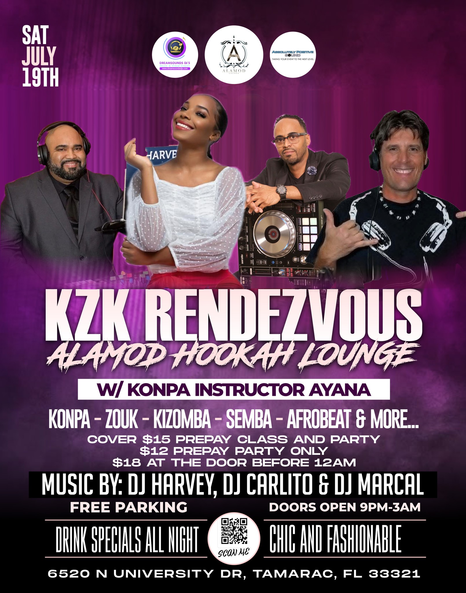 KZK Rendezvous at Alamod Lounge w Konpa class by Ayana plus DJ Joao