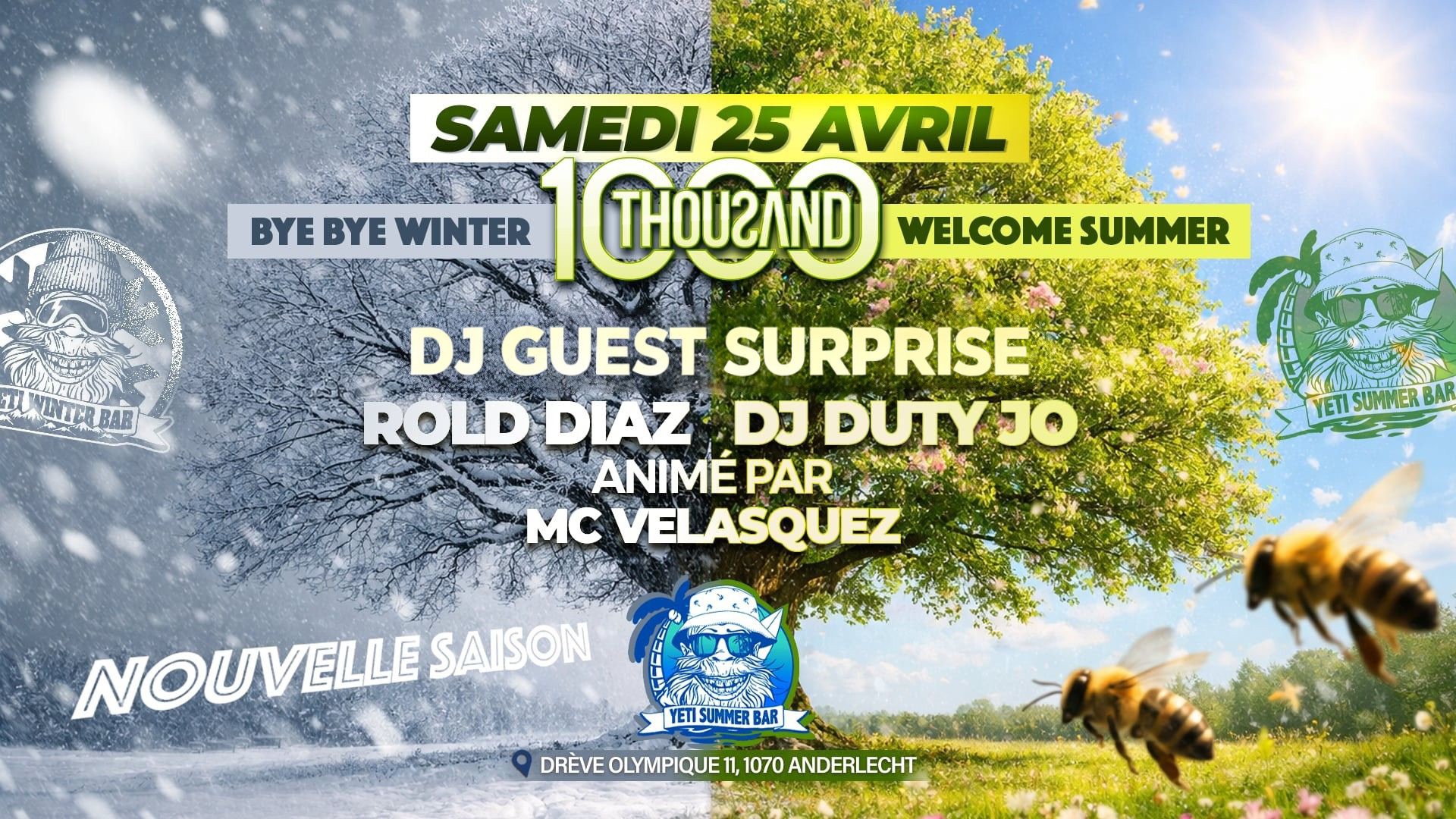 THOUSAND - NOUVELLE SAISON • SAMEDI 25 AVEIL 2026 • YETI SUMMER BAR