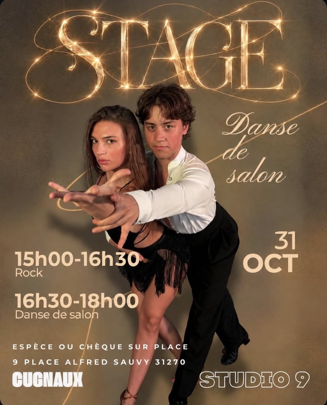 STAGE DANSE DE SALON Samedi 31 octobre