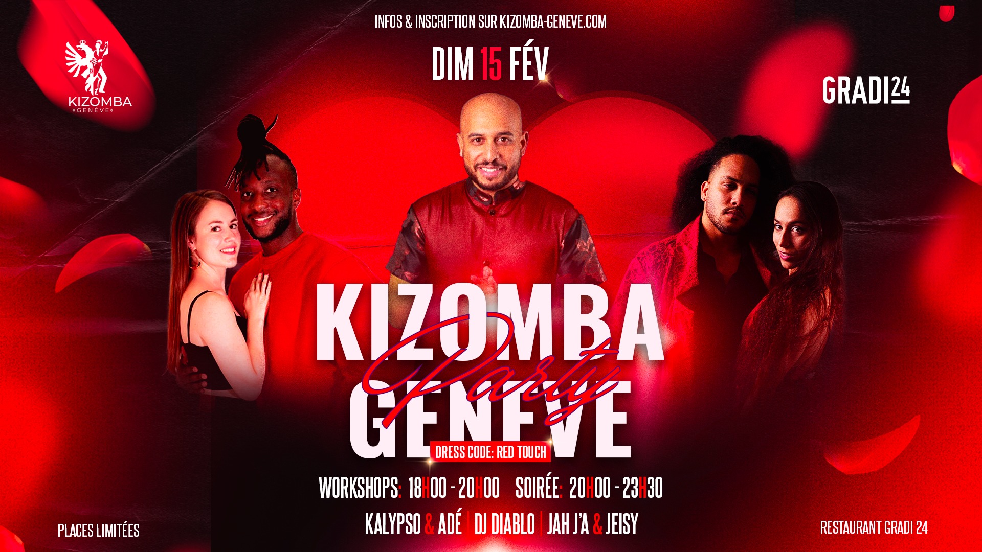 Kizomba Genève Party - Dj Diablo, Jah J'a & Jeisy, Kalypso & Adé