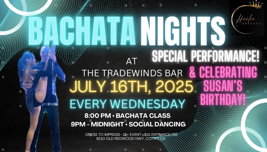 BACHATA NIGHT @ TRADEWINDS BAR!