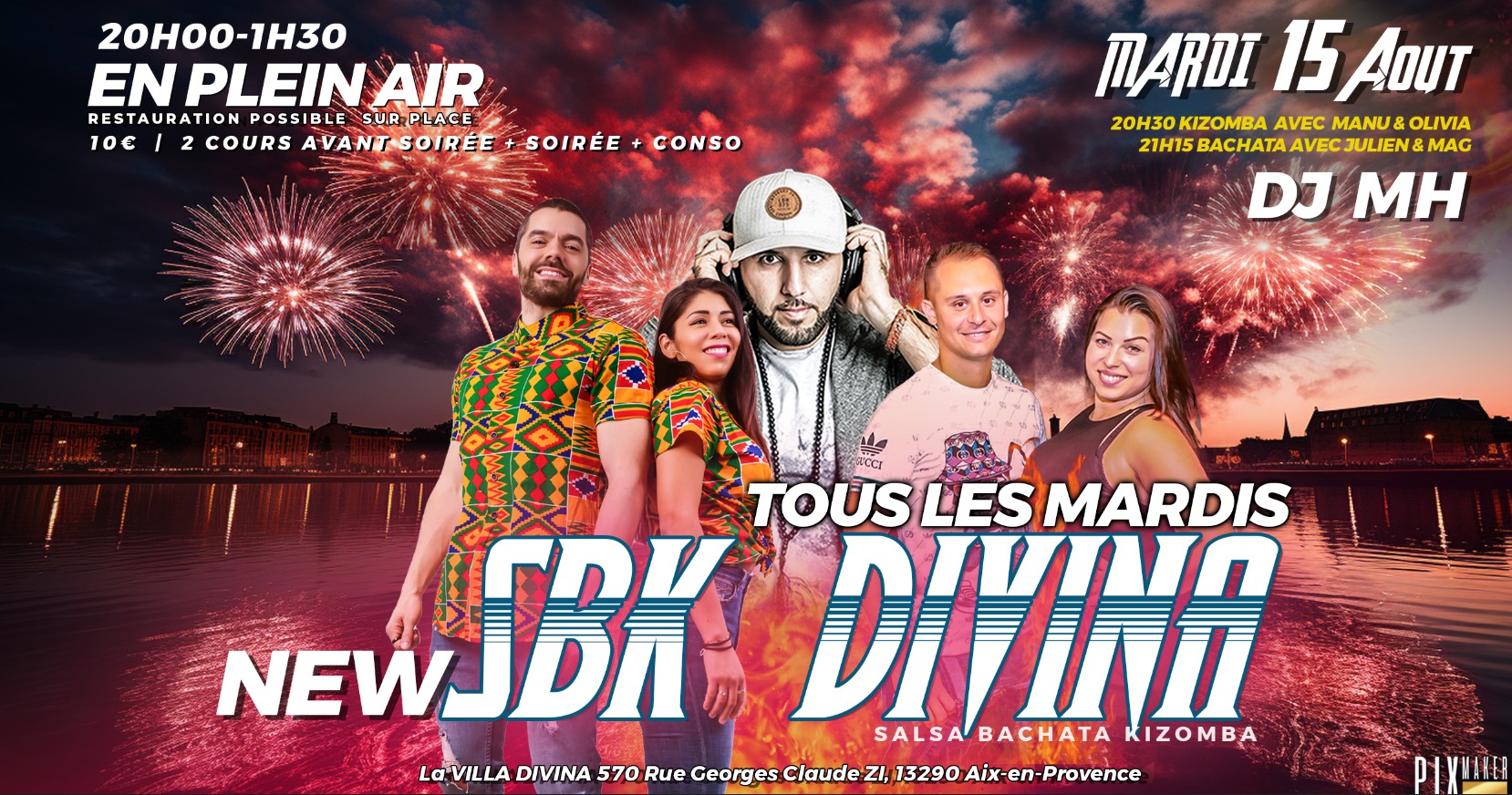 NEW SBK DIVINA - Tous les mardis SBK - Mardi 15 Août - Aix-en-Provence