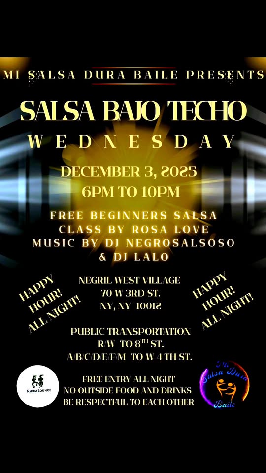 SALSA BAJO TECHO!