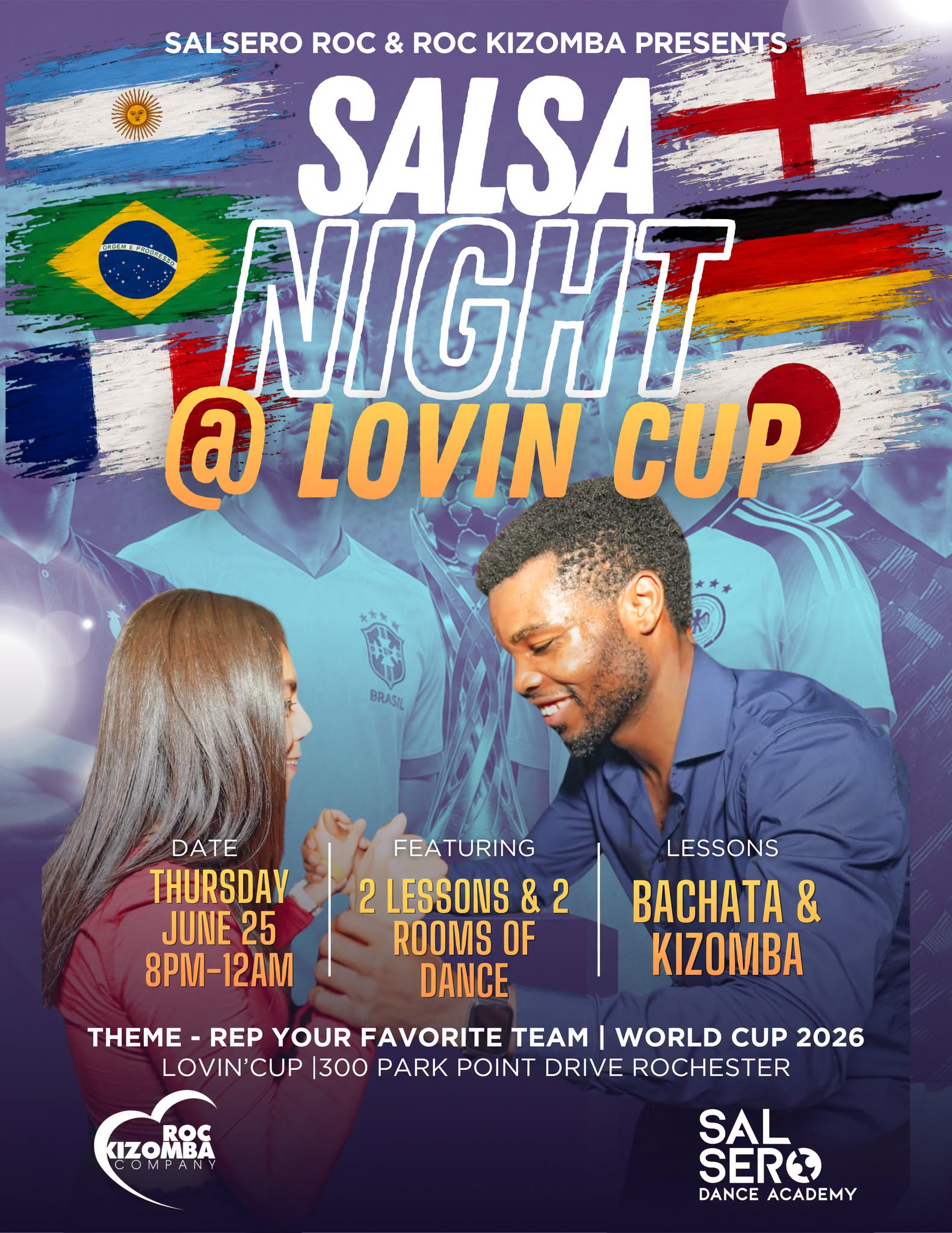 SALSA NIGHT AT LOVIN' CUP - WORLD CUP THEME - THURSDAY 6 25 - 2 ROOMS!