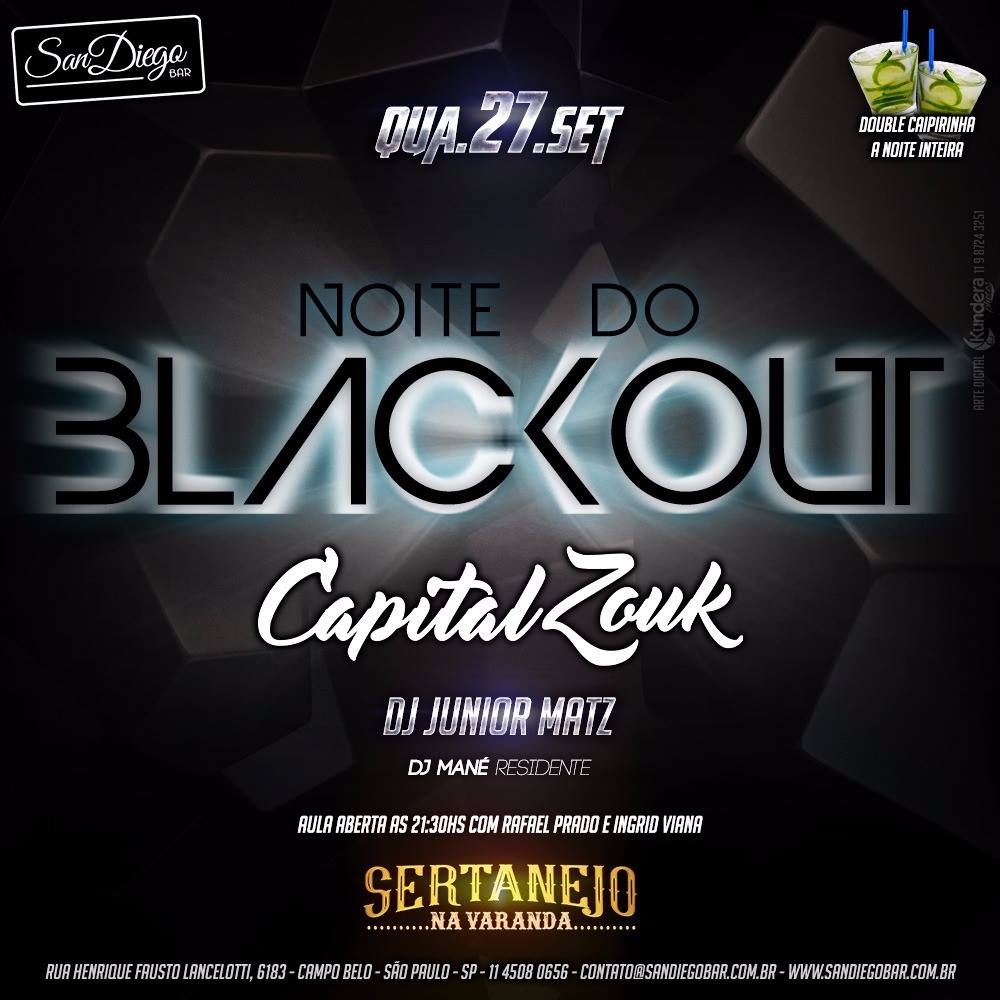 Lista encerrada Capital Zouk Blackout 27-09-17