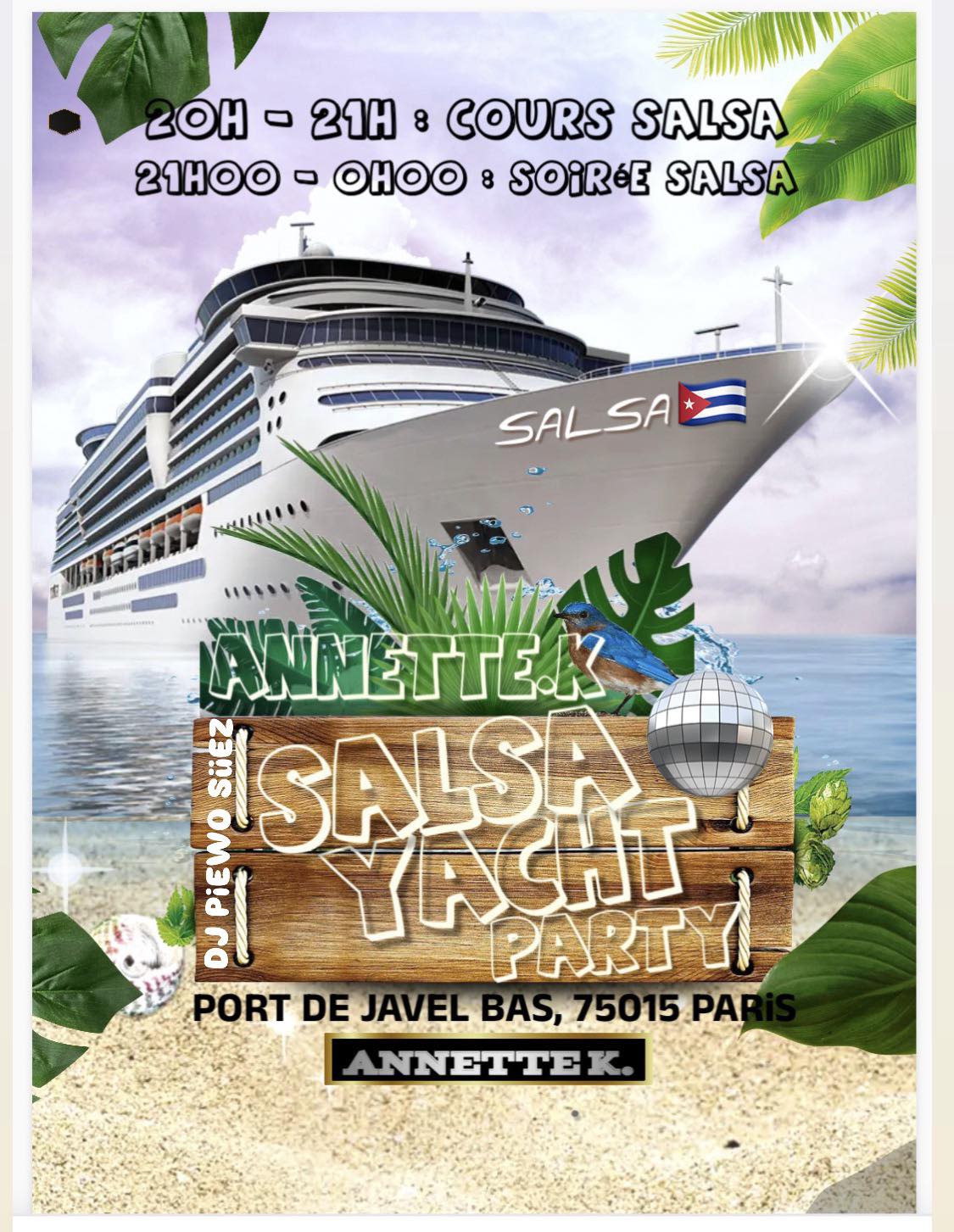 Samedi Soirée Salsa Club Paris (Péniche)