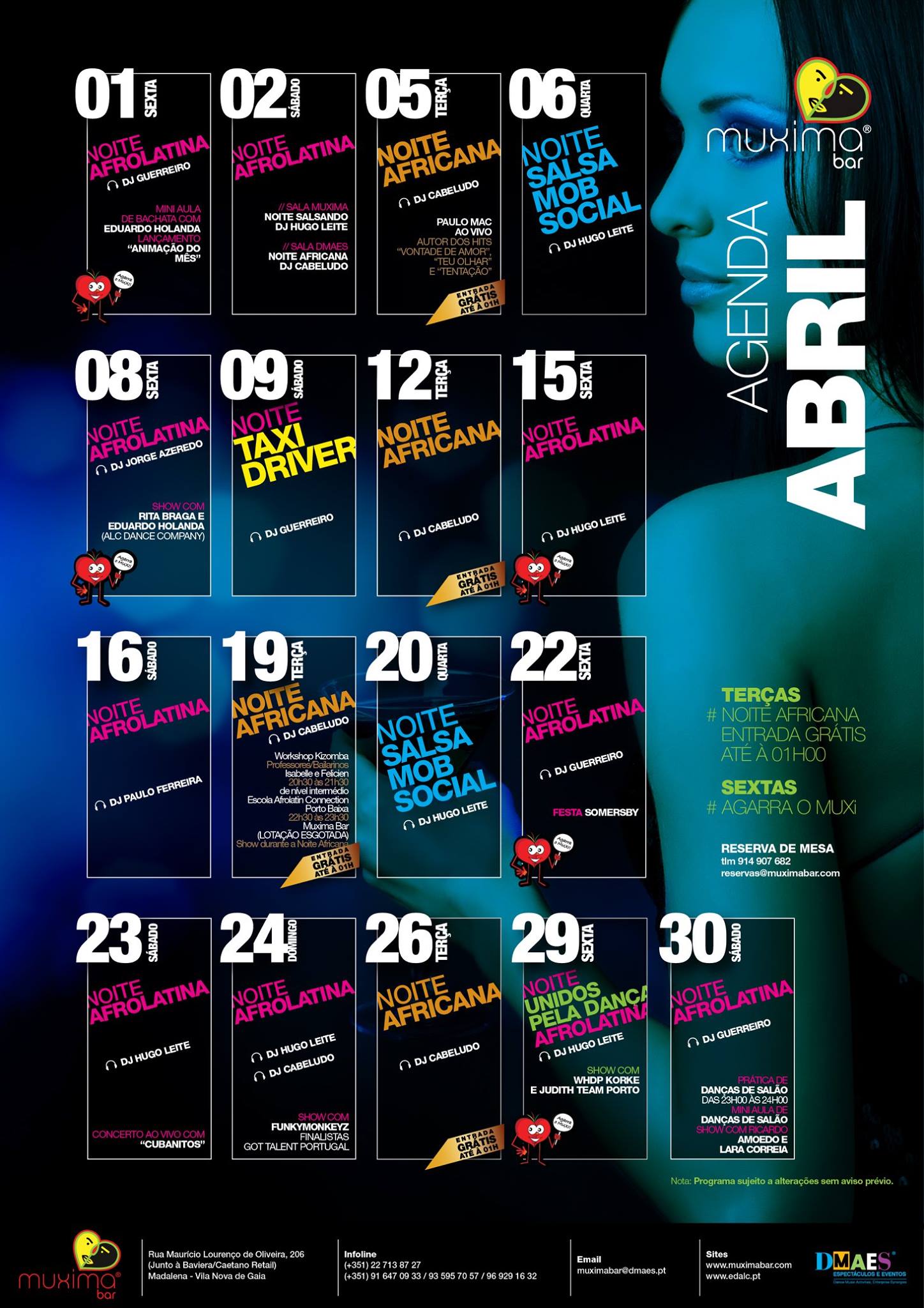 ◐▶ ABRIL no MUXIMA Bar