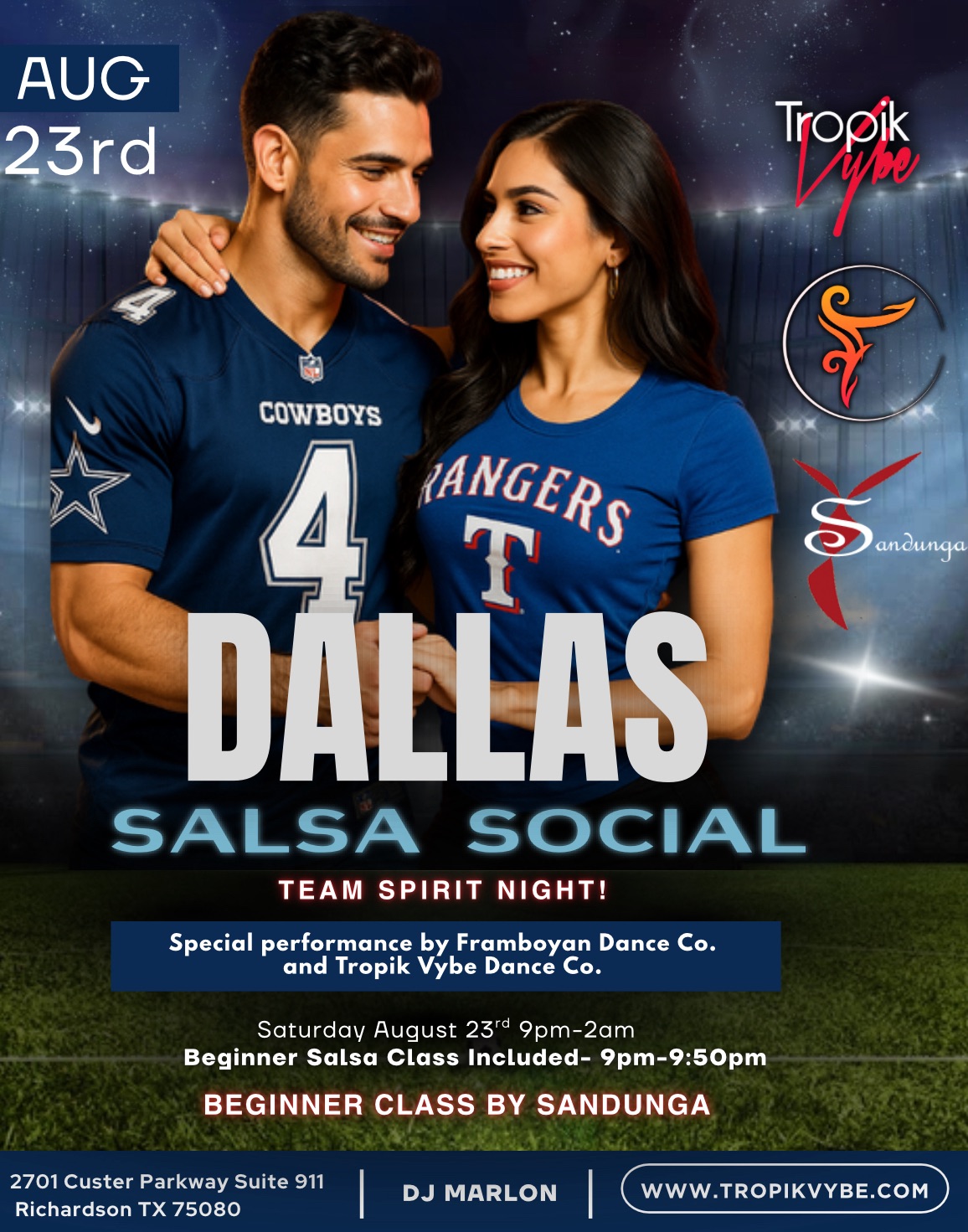 Dallas Salsa Night - Fav Sports Team Edition