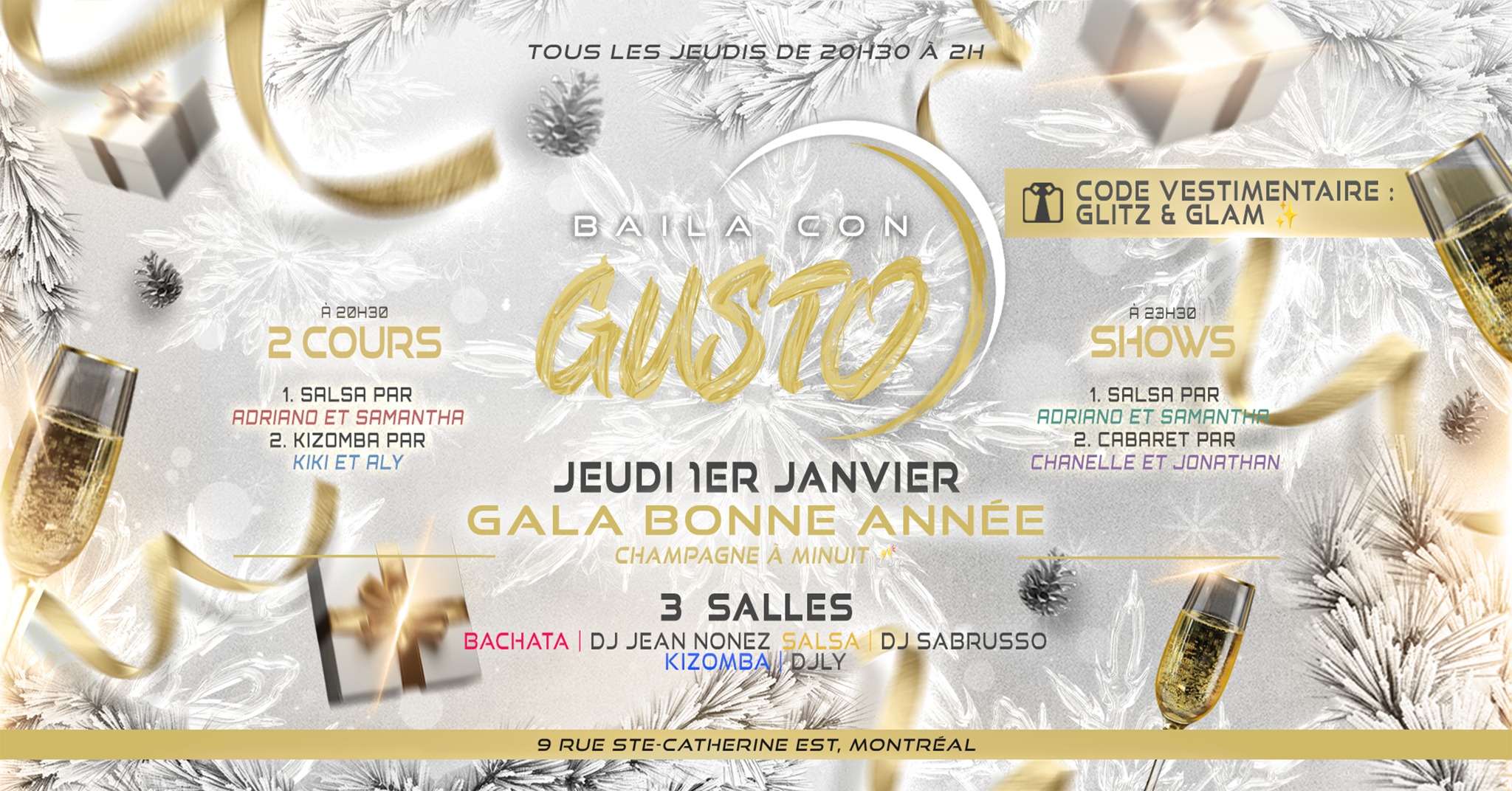 Baila Con Gusto MTL 🥂✨ Gala Bonne Année