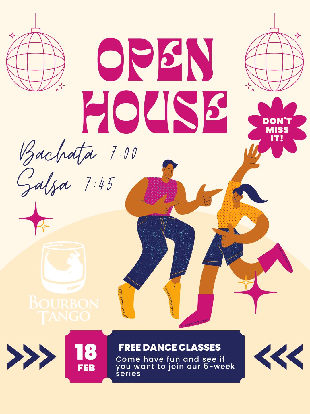 Free Bachata and Salsa class- Open House