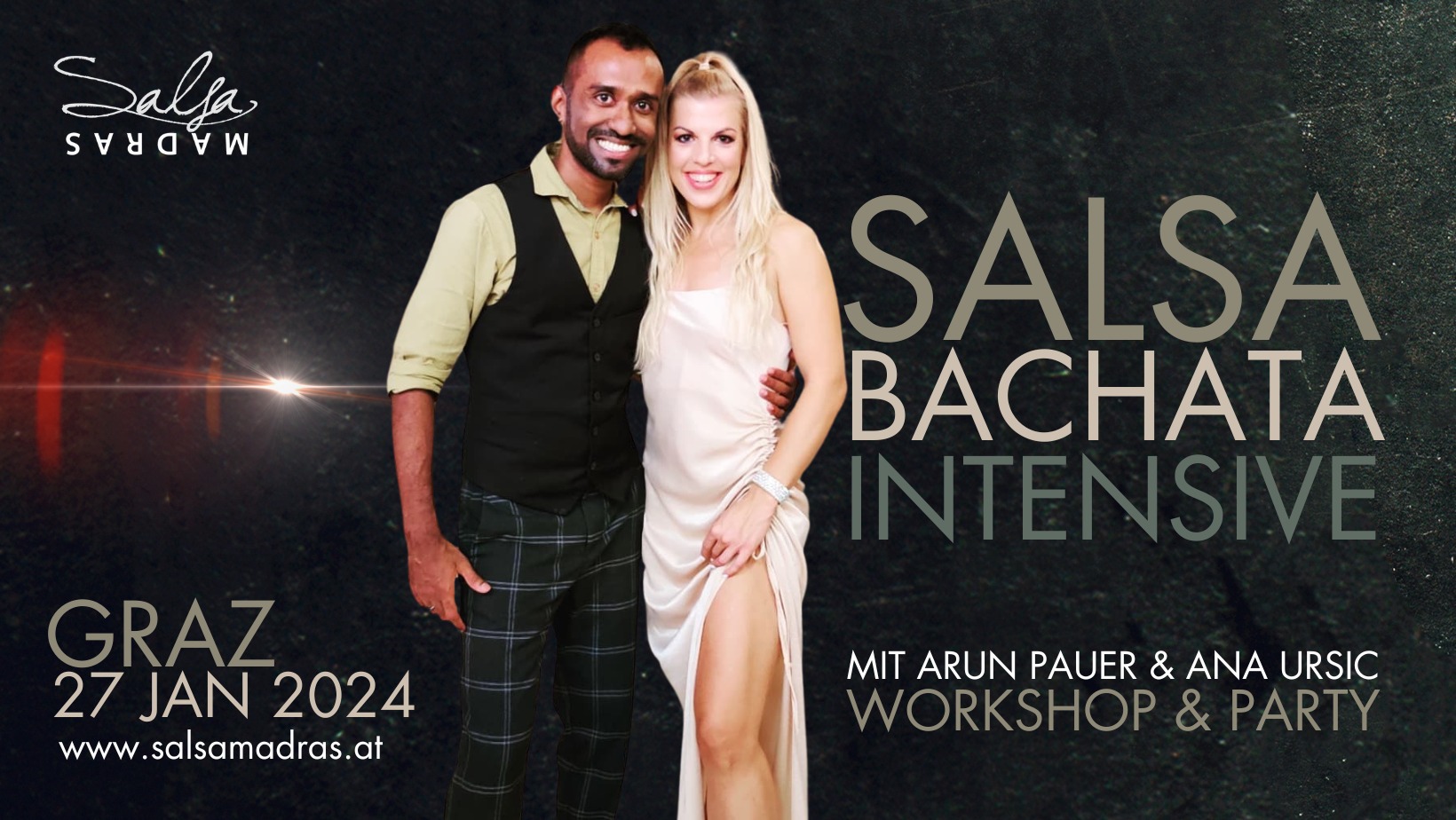 Salsa Bachata mit Arun Pauer & Ana Ursic (Workshop & Party)