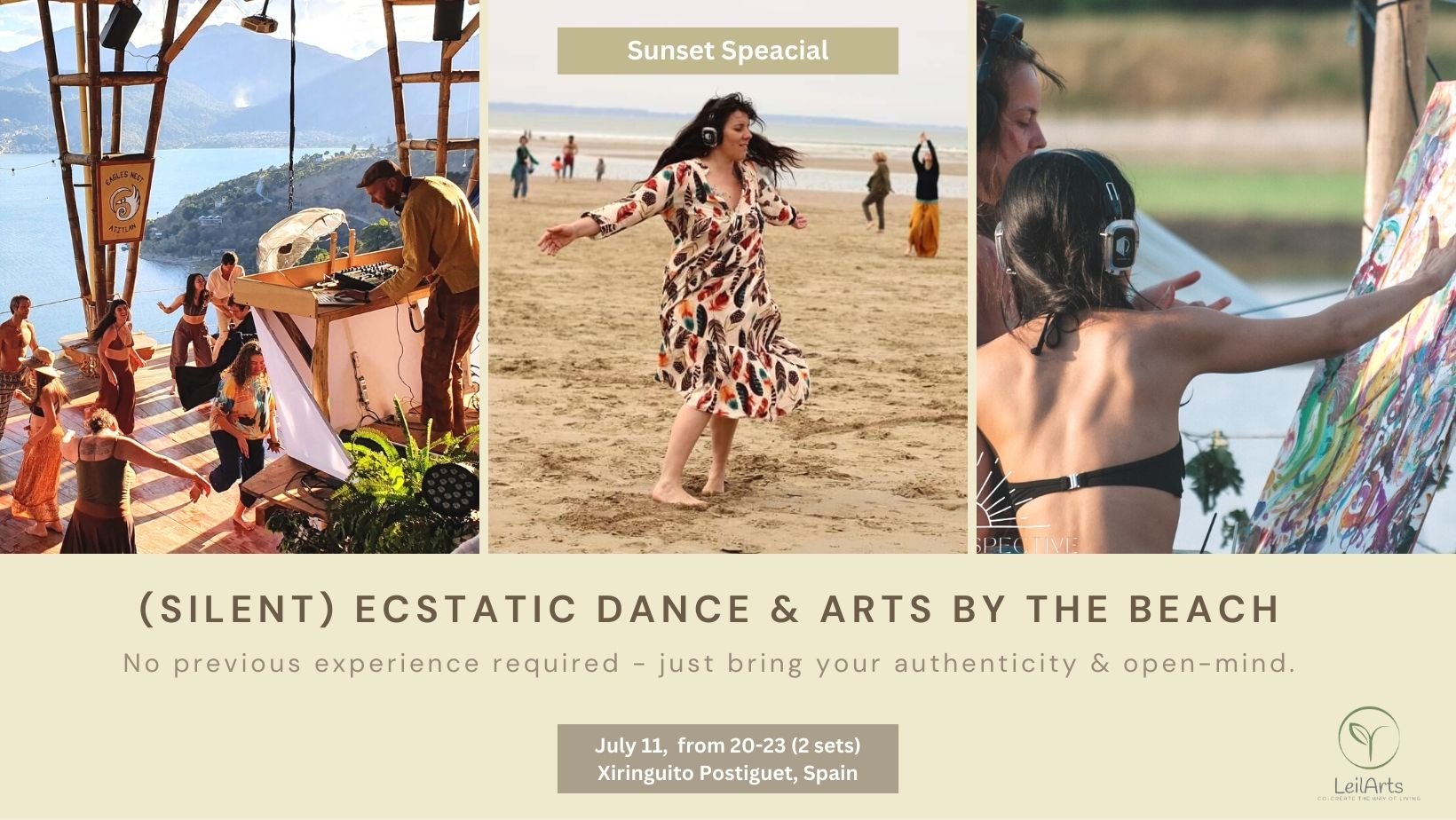 Ecstatic Dance & Arts by the Beach near Alicante, Spain (2 sets)