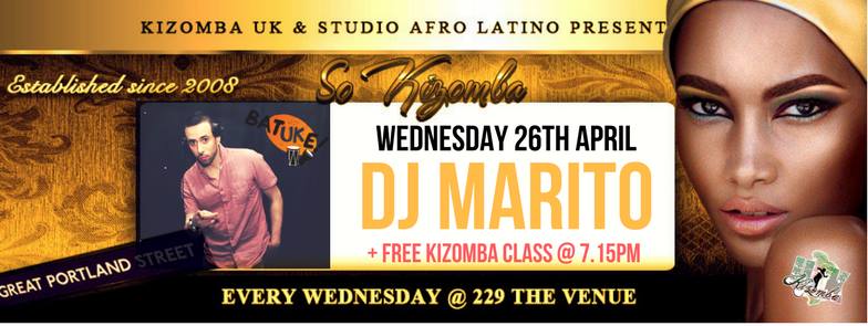 Só Kizomba with Free Kizomba Class + special guest DJ Marito