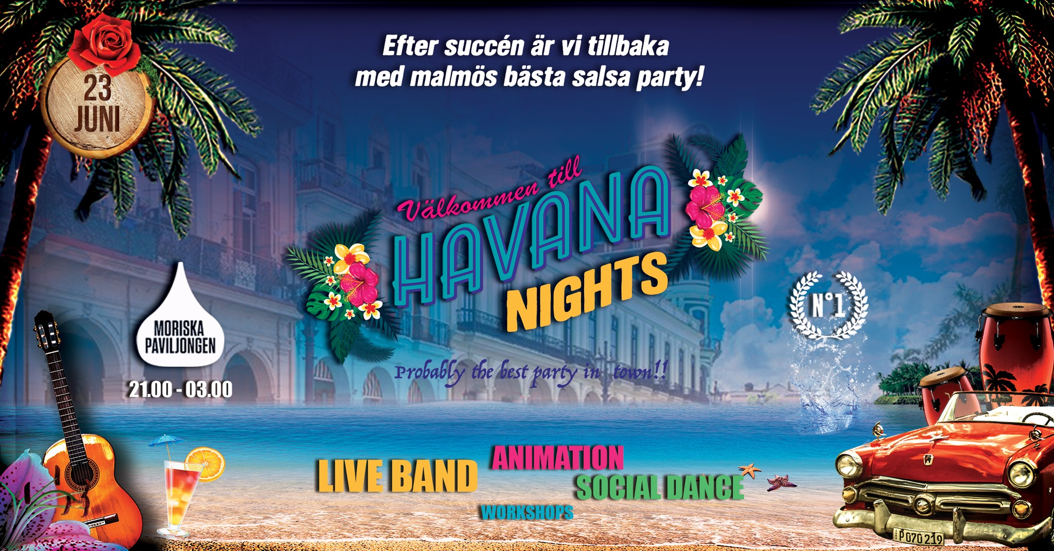 HAVANA NIGHTS Midsommarparty 23 juni