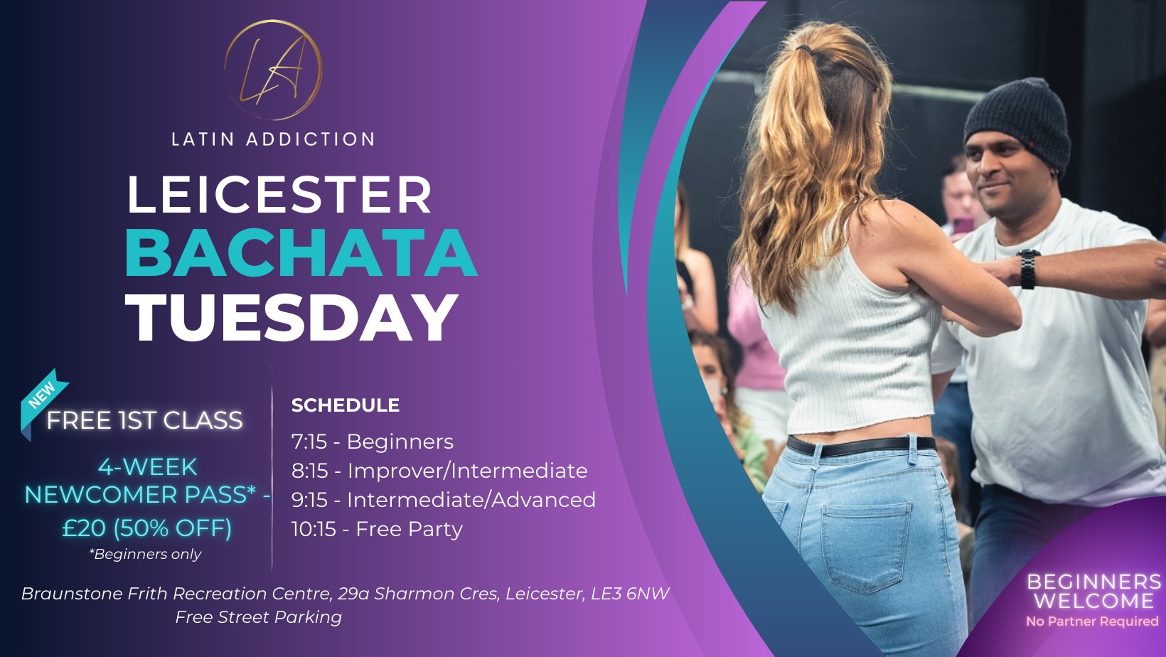 Leicester Bachata Tuesdays FREE First Class + Social Party