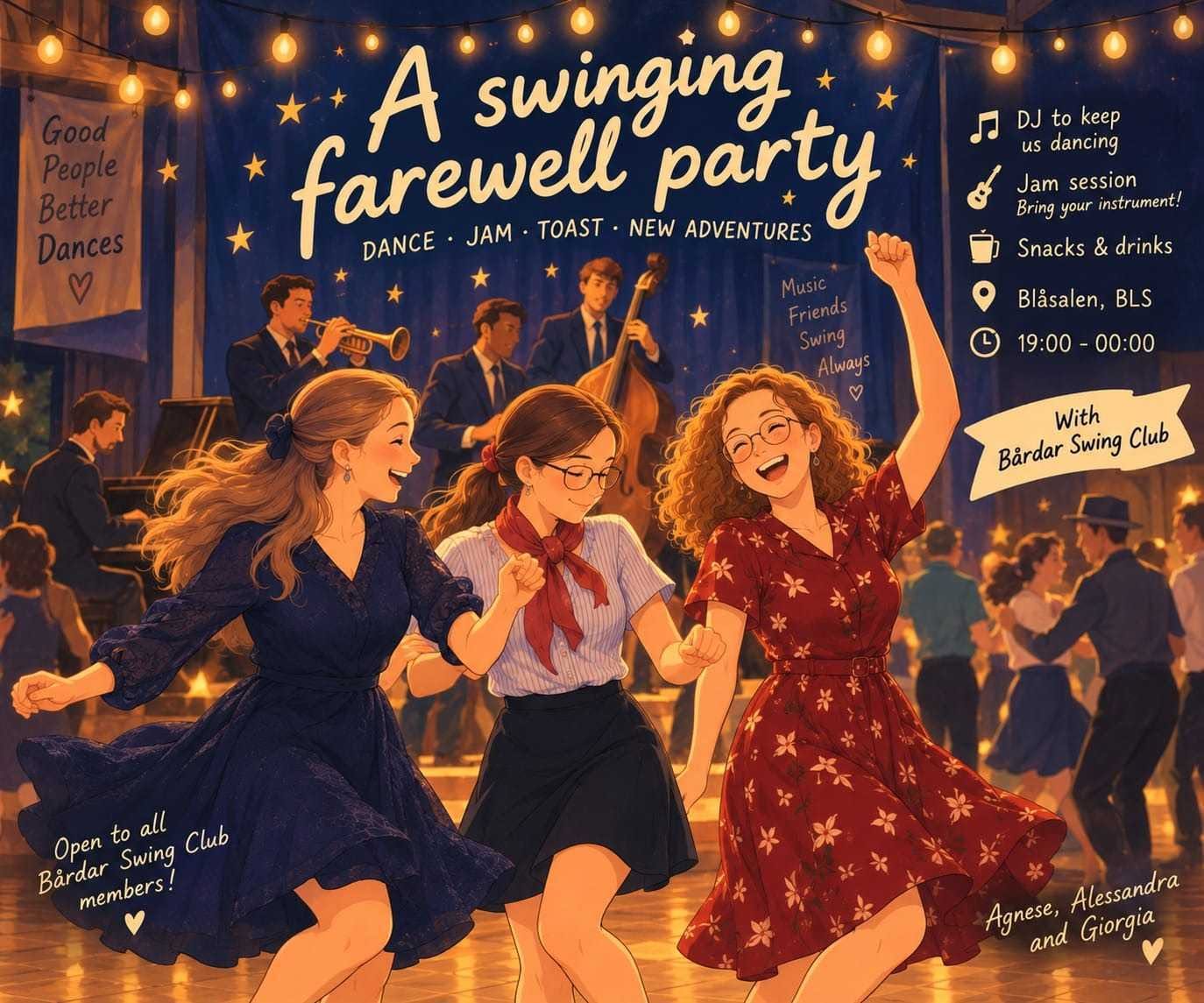A swinging farewell party