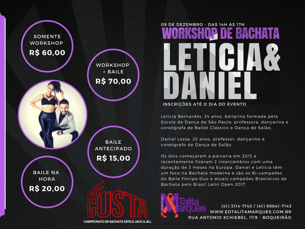 Workshop Daniel Lessa e Letícia Bernardes