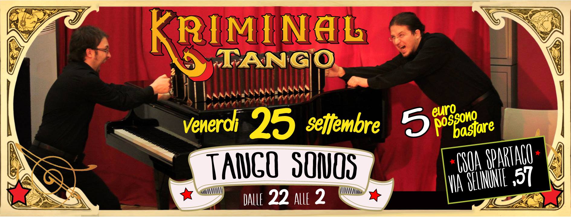 VEN 25 SET - TANGO SONOS EN VIVO PER LO SPORT POPOLARE - STAGIONE 2015 16 KRIMINAL