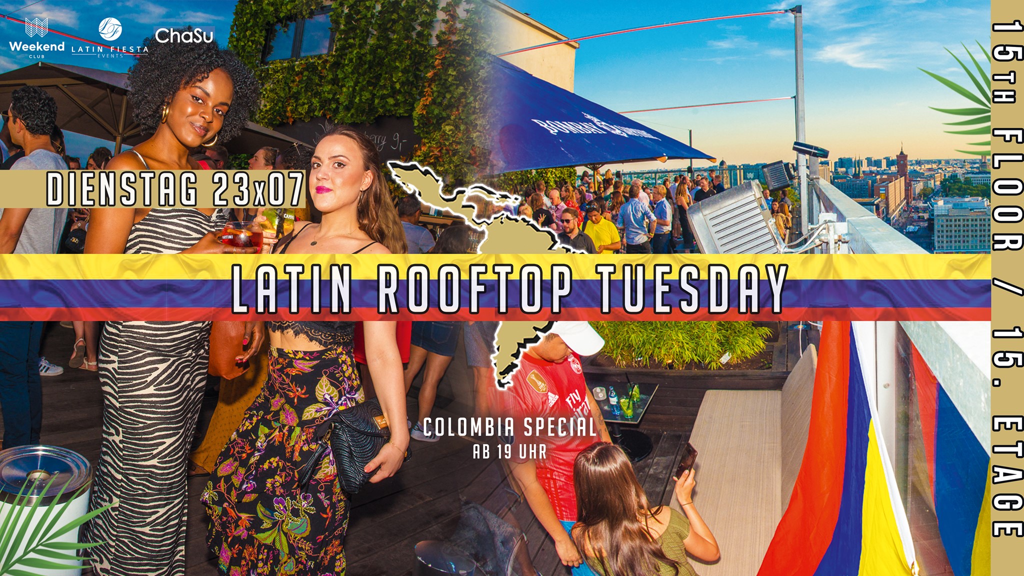 Latin Rooftop Tuesday - Dance & Food (Colombia-Special)