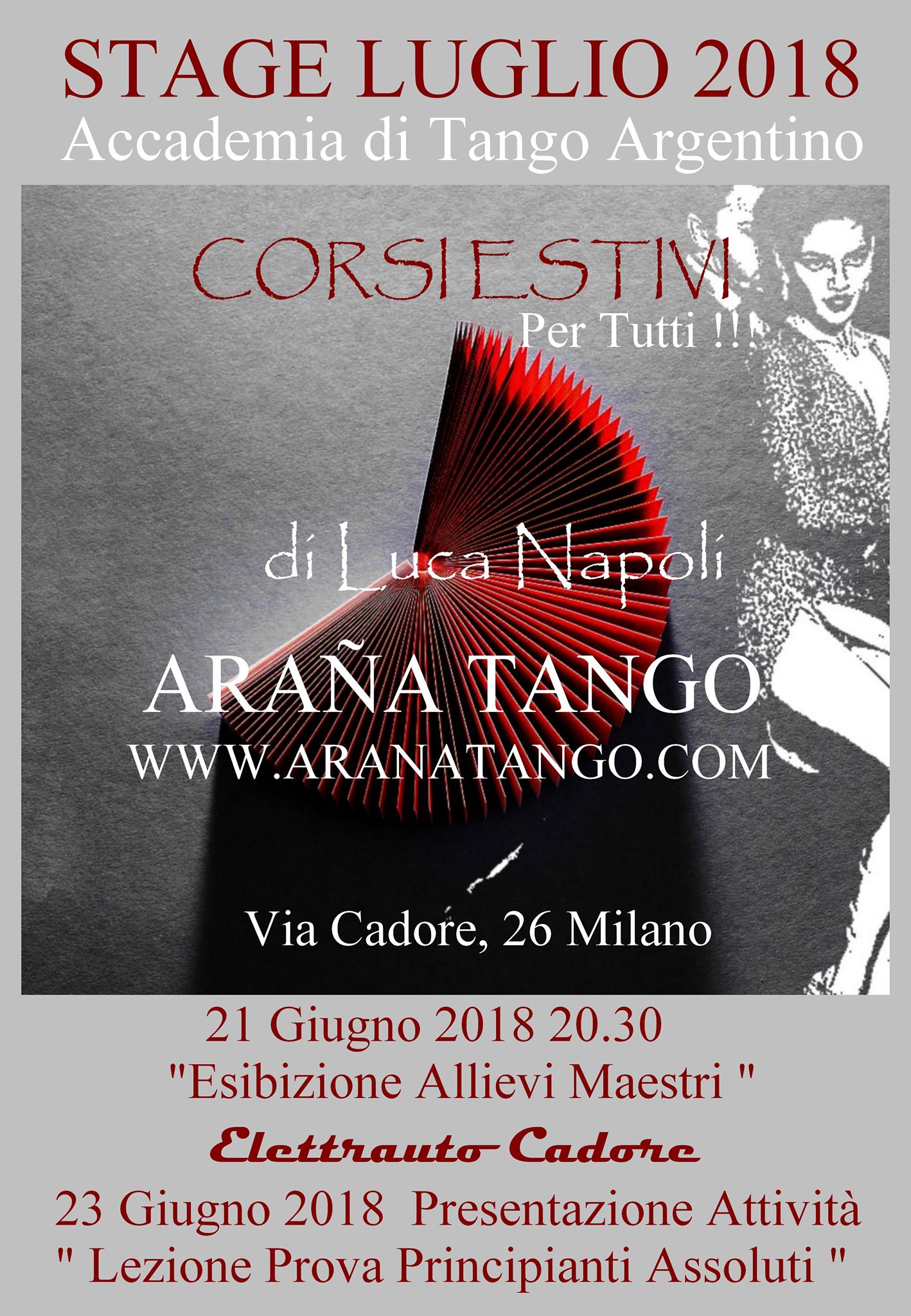 Stage Intensivi Luglio 2018 " Fruto y Desiderio" ARAÑA TANGO