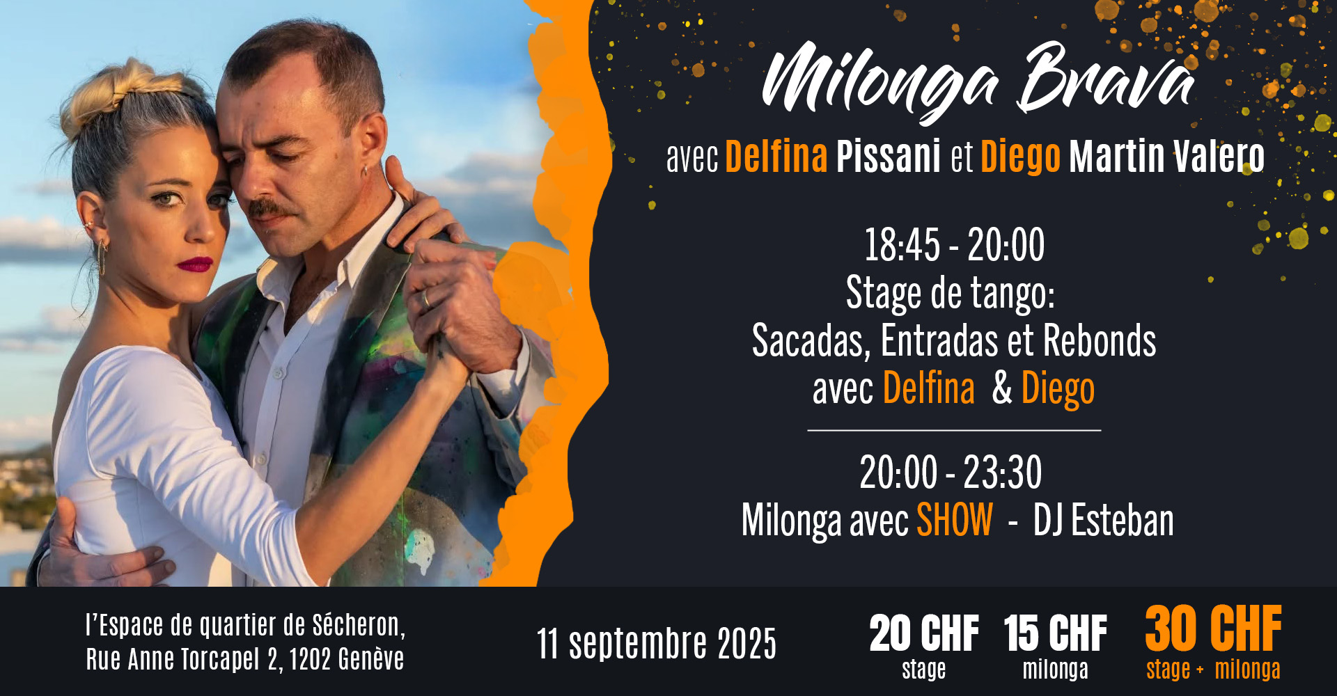 Milonga Brava avec Delfina Pissani & Diego Martin Valero