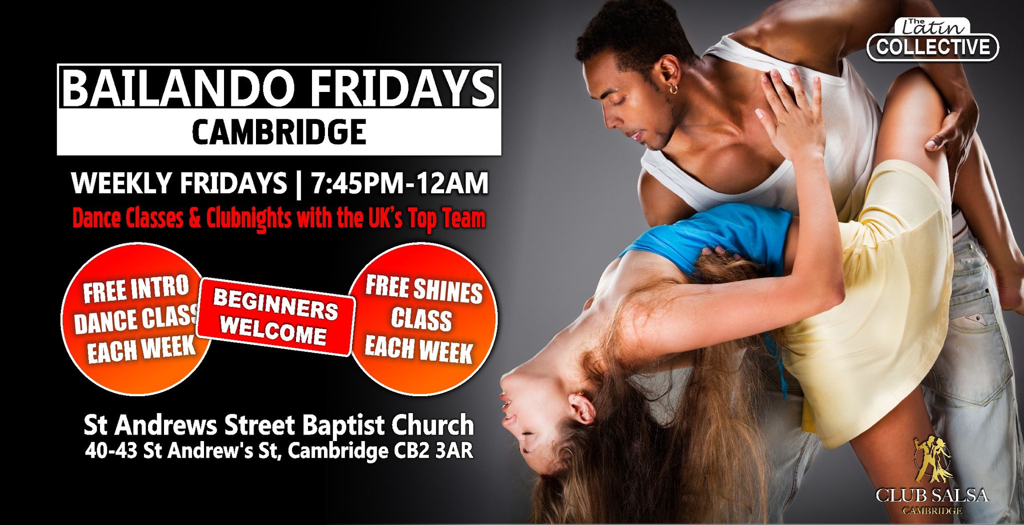 BAILANDO Fridays in Cambridge - Salsa Bachata Kizomba