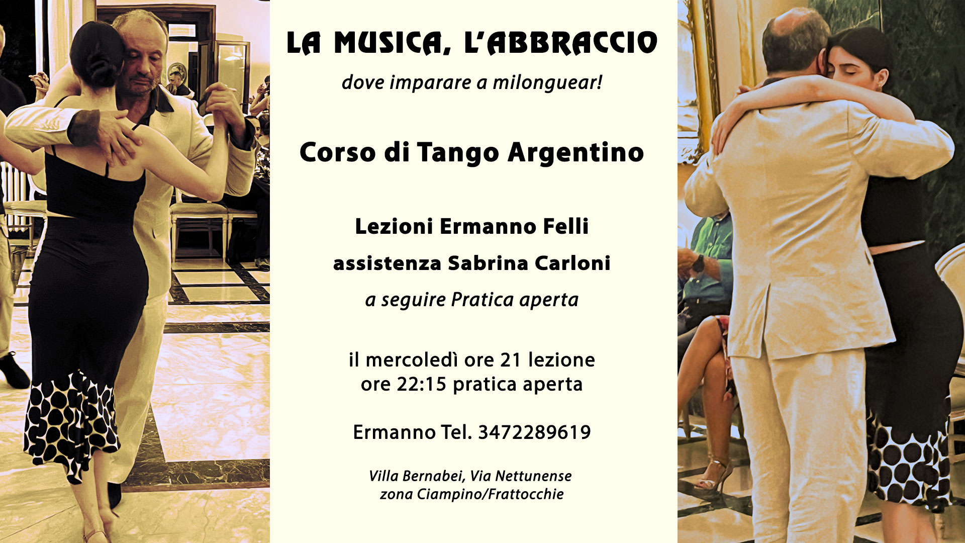 Inizio Corso di Tango Argentino zona Ciampino Frattocchie