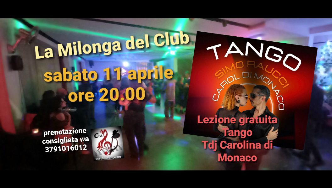 La Milonga del Club πΊ Simo Raucci e Ana Carolina di Monaco π§