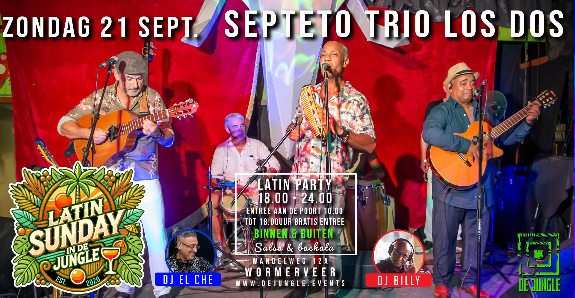 Latin Sunday in de Jungle met Latin Band : Septeto Trio Los Dos