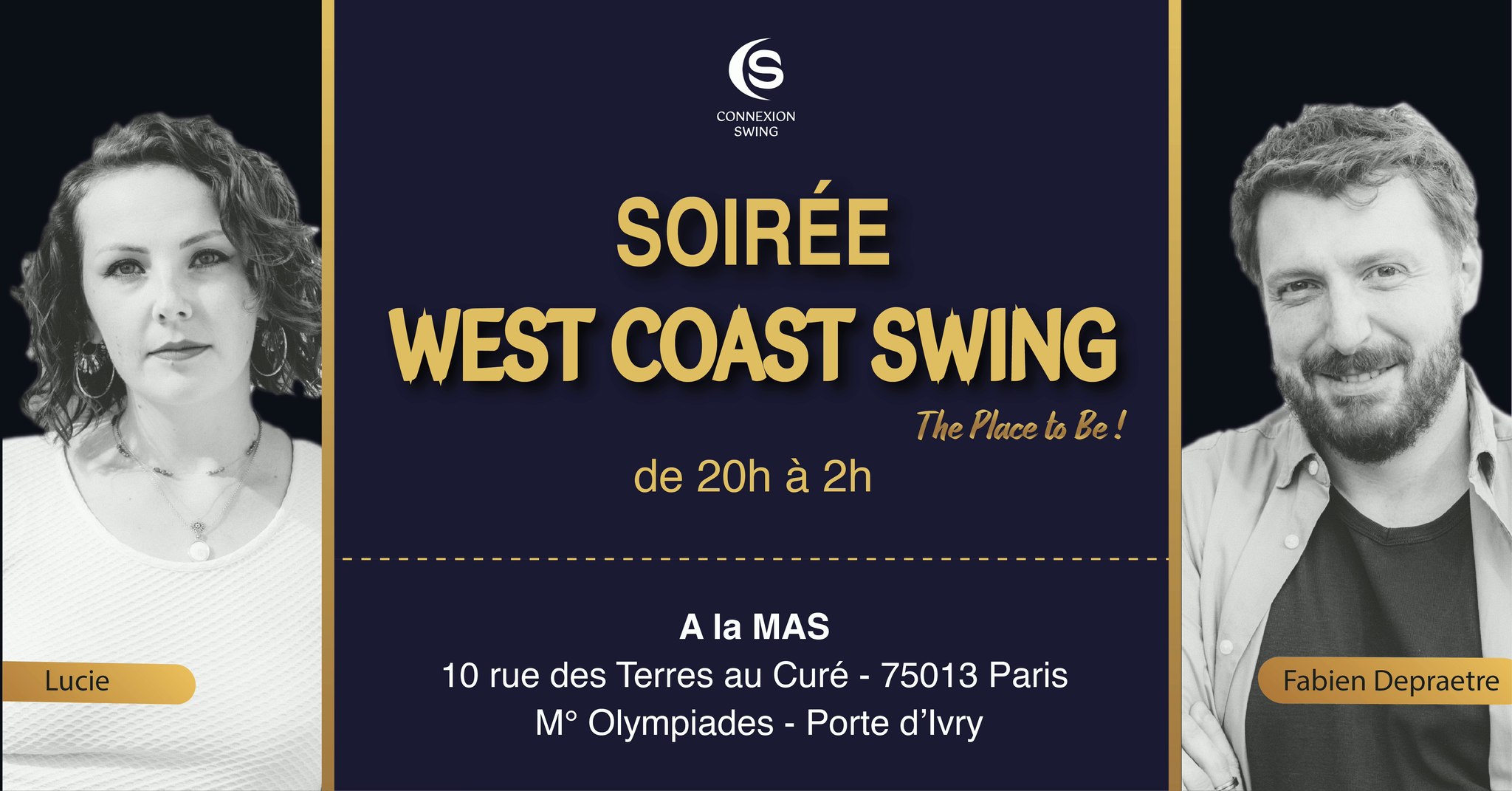 Soirée Connexion Swing "The Place to Be !" avec Lucie et Fabien Depraetre