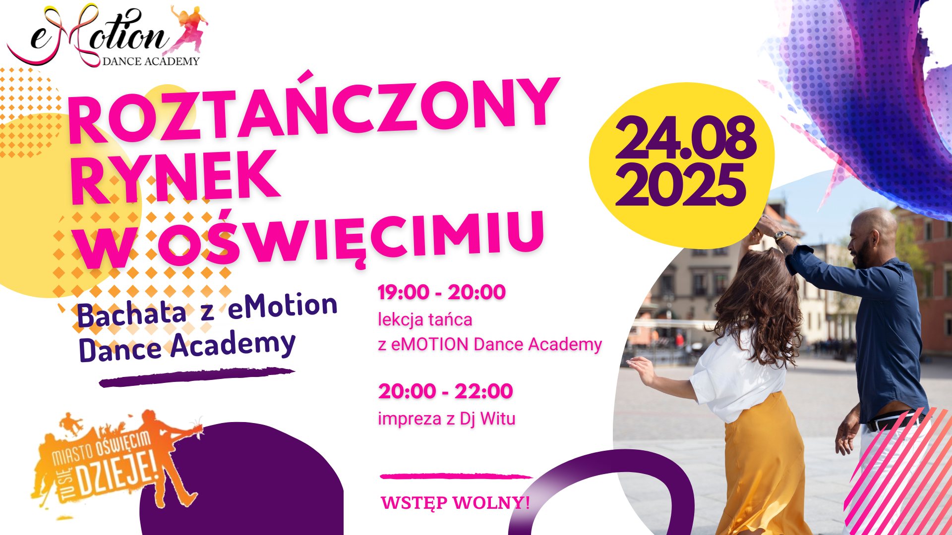 Roztańczony Rynek w Oświęcimiu Bachata z eMotion Dance Academy