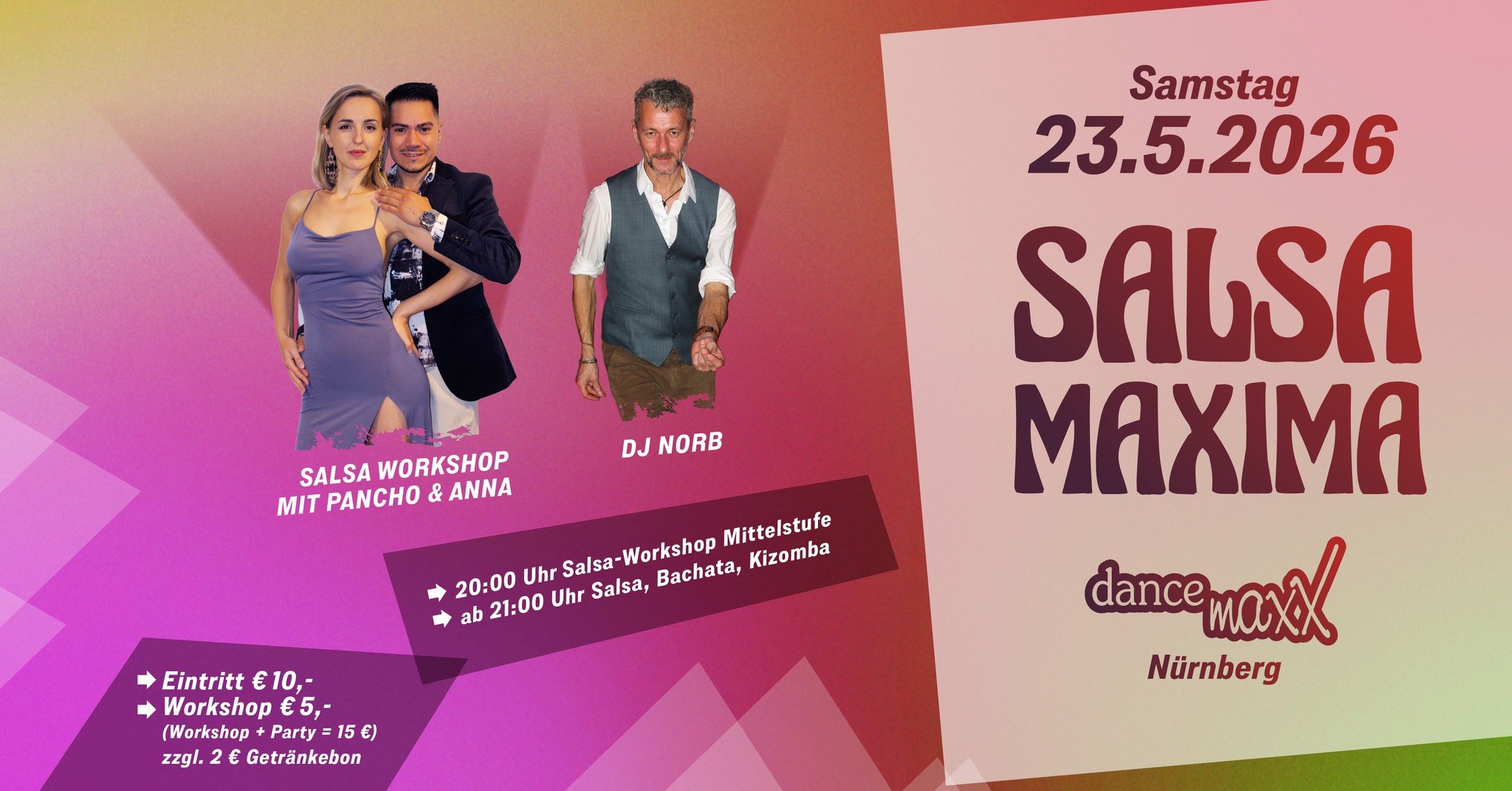 SALSA MAXIMA die Salsa-Party für das maxXimale Tanzvergnügen.