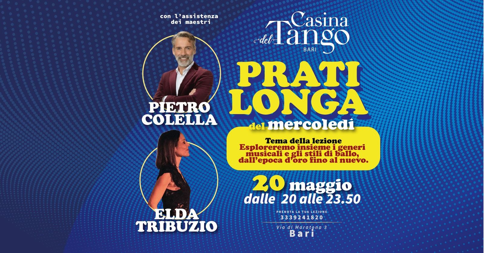 Pratilonga Casina del Tango + Lezione gratuita con selezioni musicali Epoca de oro!!!