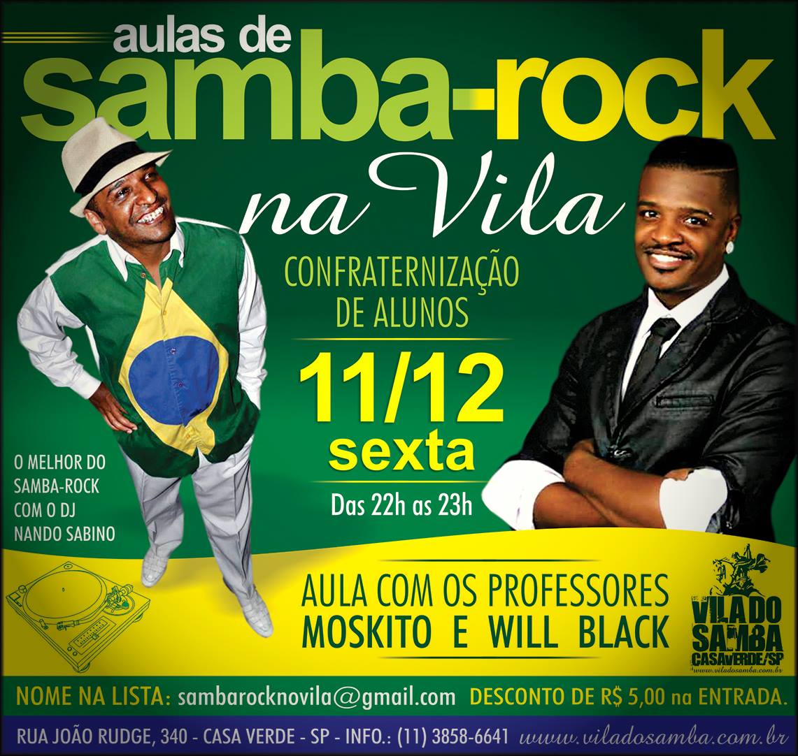 Confraternização com Samba rock no Vila do Samba