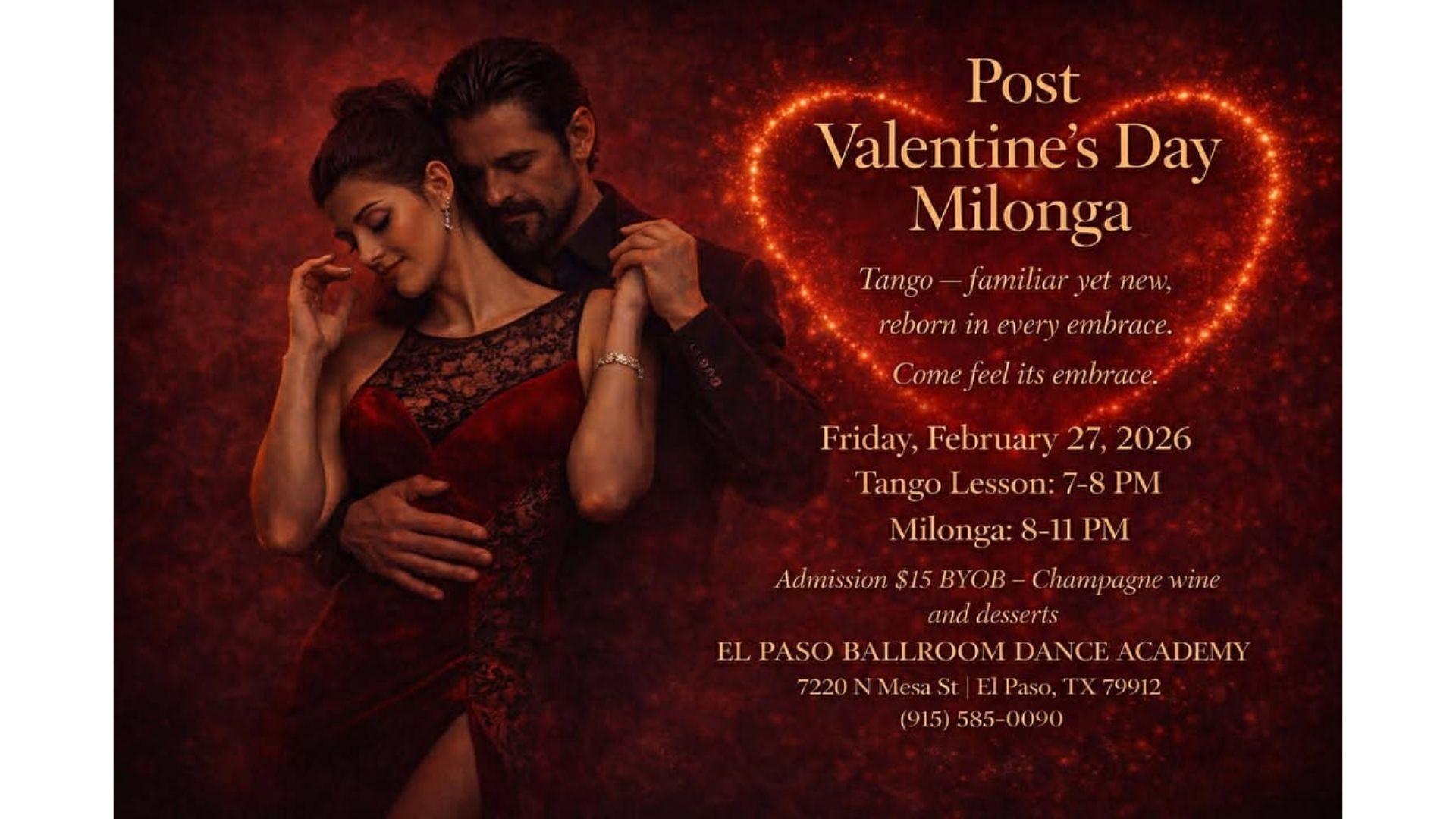 Milonga - Tango lesson and Valentines Celebration