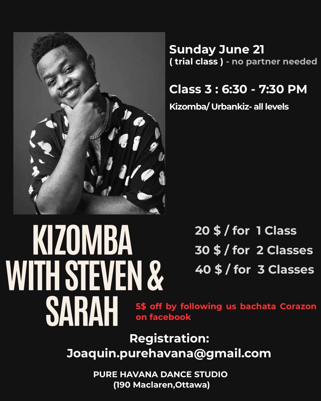 Trial class Kizomba with Steven and Sarah🔥