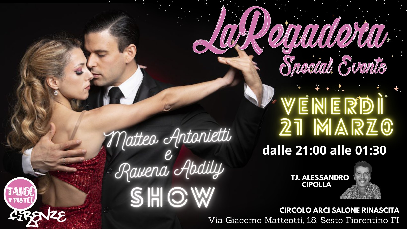 MATTEO ANTONIETTI E RAVENA ABDILY A FIRENZE ALLA REGADERA