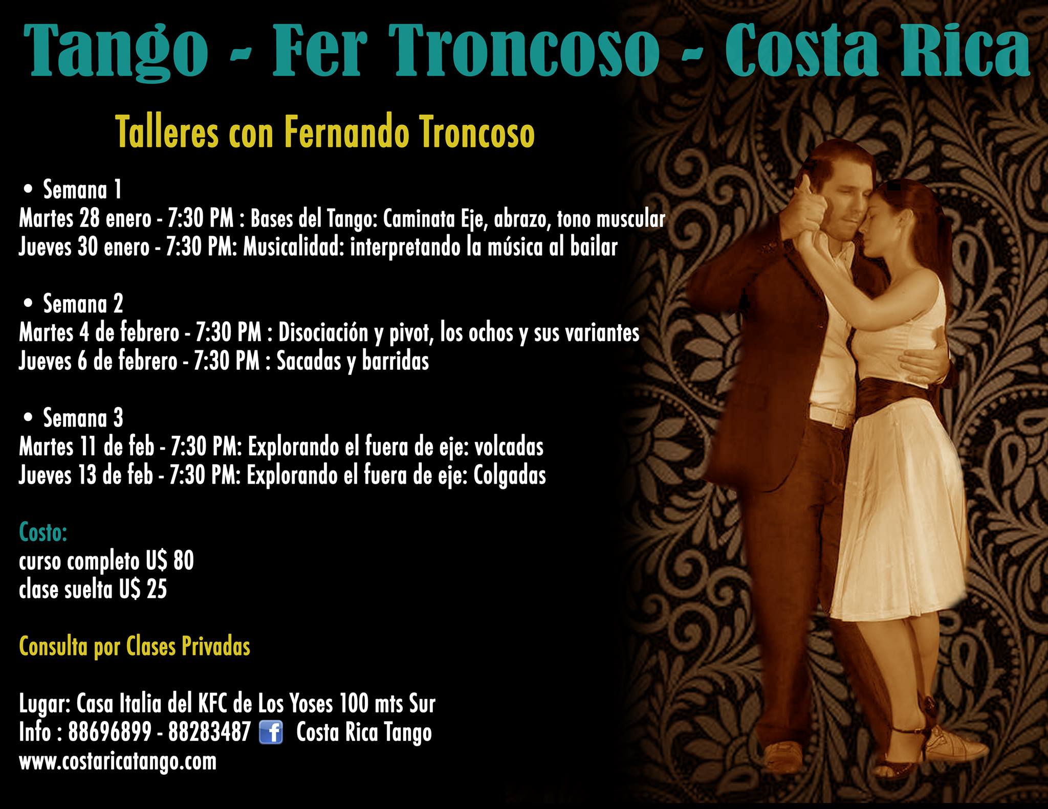 Talleres de Tango con Fernando Troncoso - Costa Rica