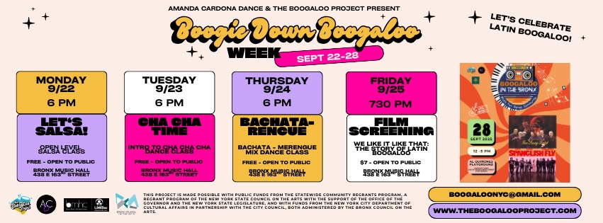 Boogie Down Boo-ga-loo Week!