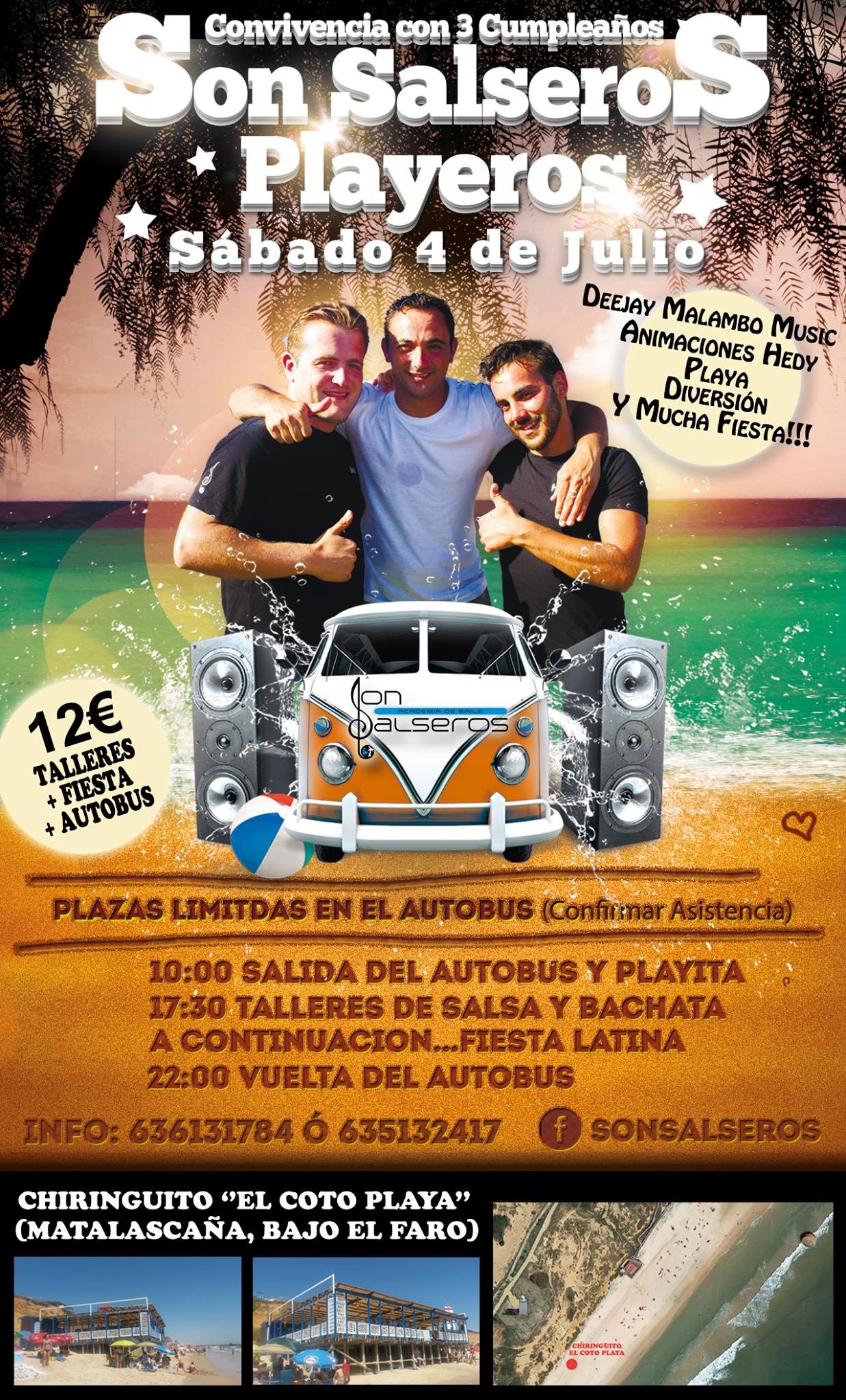 Convivencia Cumpleañera ''Son Salseros'' Chiringuito el Coto Playa (Matalascaña)