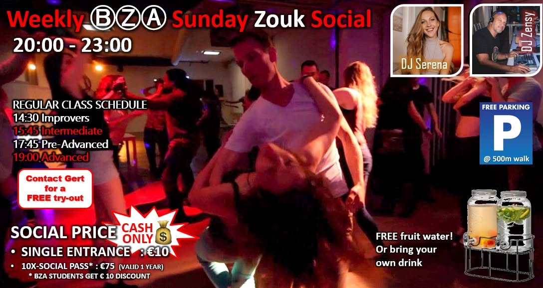 β·ββΆ Sunday Zouk Social - Apr 12 - Your Weekly Zouk Vitamins!