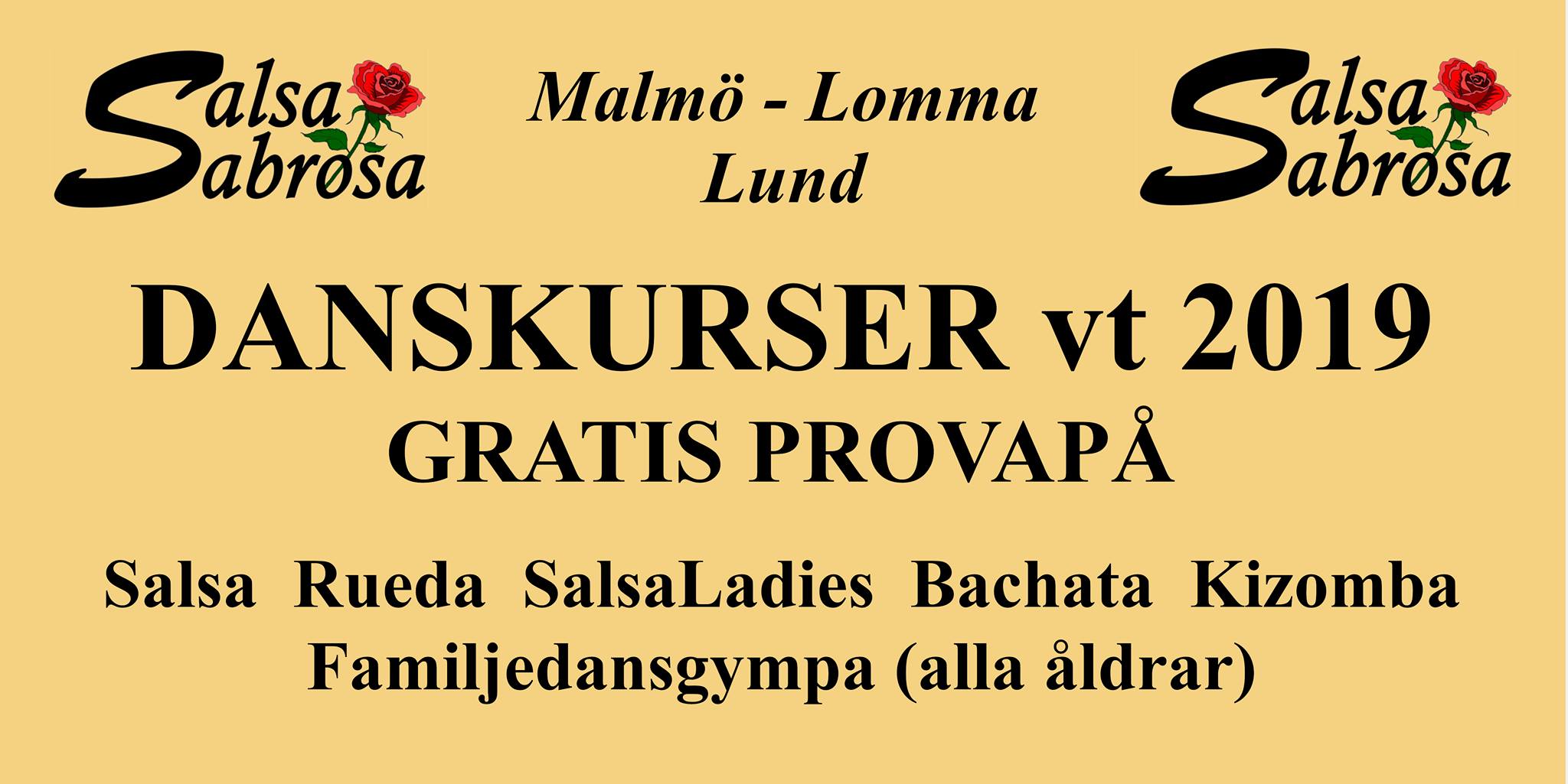 Danskurser 2019 - Salsa Bachata Kizomba Malmö Lomma Lund