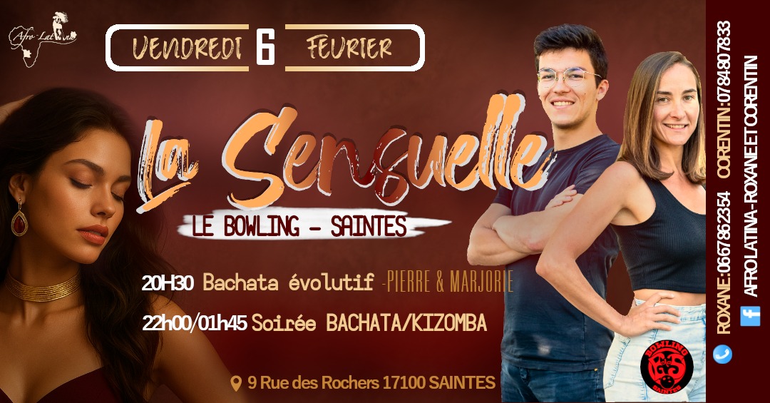 LA SENSUELLE au Bowling de Saintes Vendredi 6 Février