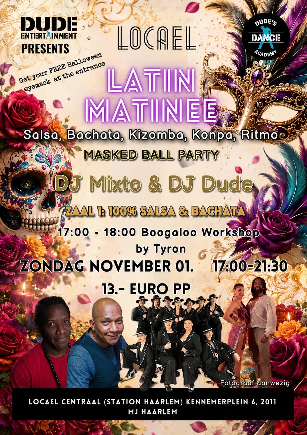 Latin Matinee @The Haarlem Station Locael Centraal Masked Ball Edition