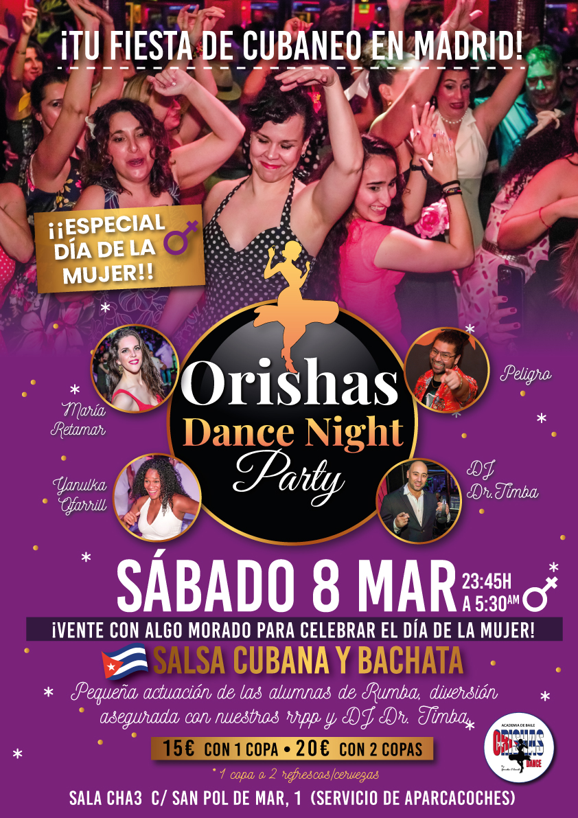 Orishas Dance Night Party! - Especial Día de la Mujer 💜 Cubaneo en Madrid
