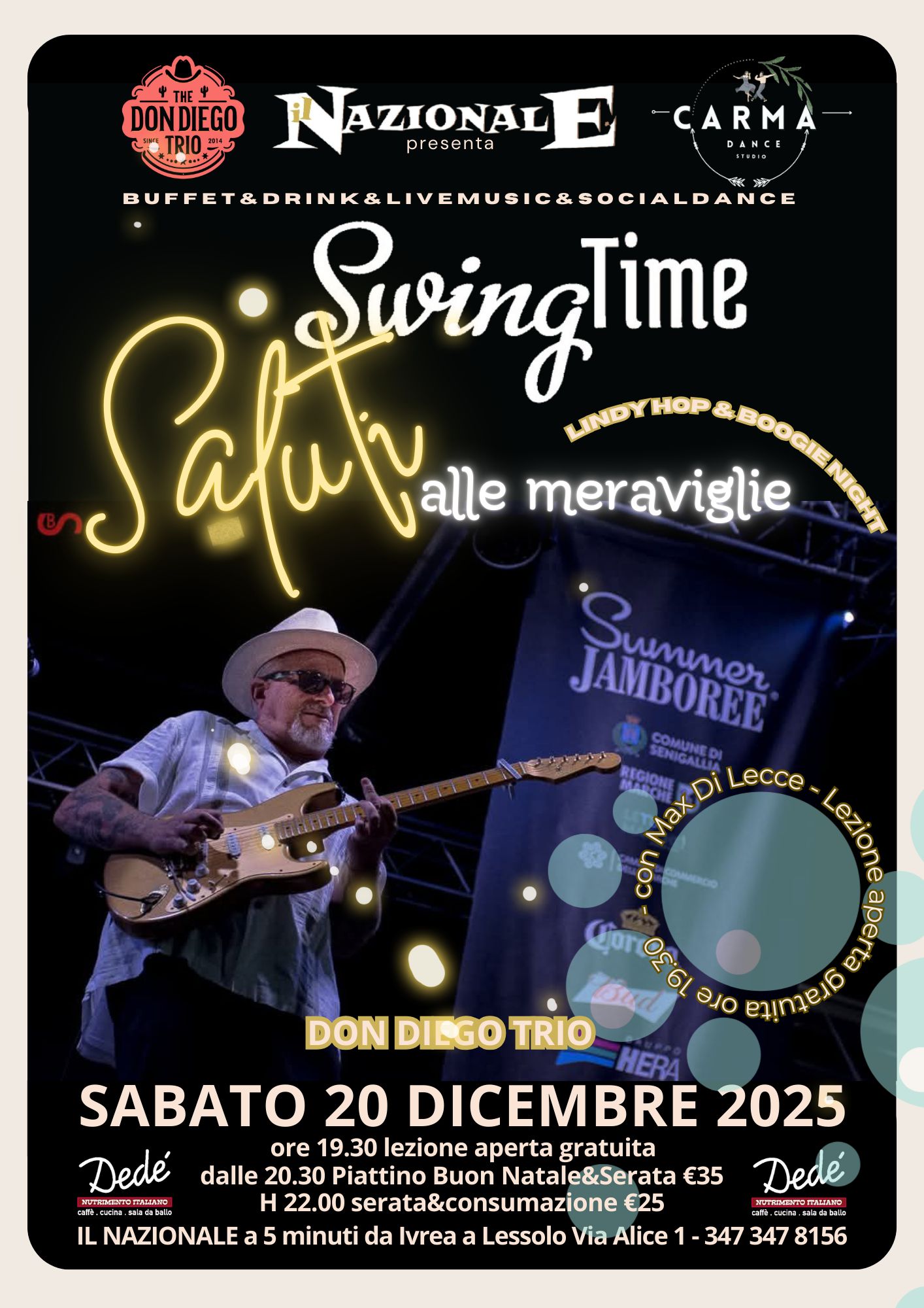 Swing Time al Nazionale dal 2012 ๐ญ Live Don Diego Trio ๐ญ