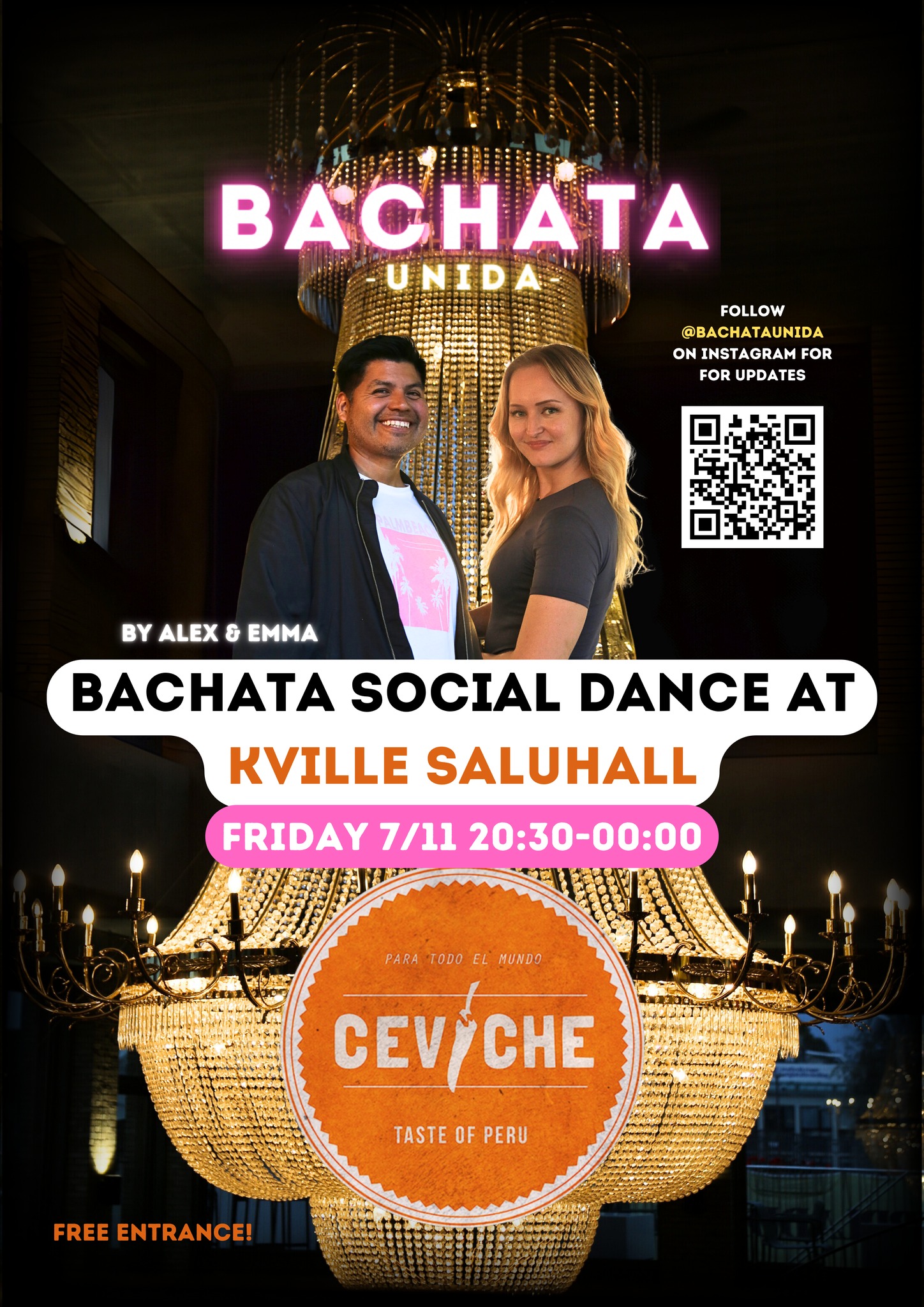 FREE Bachata Unida Social Dance at Kville Saluhall