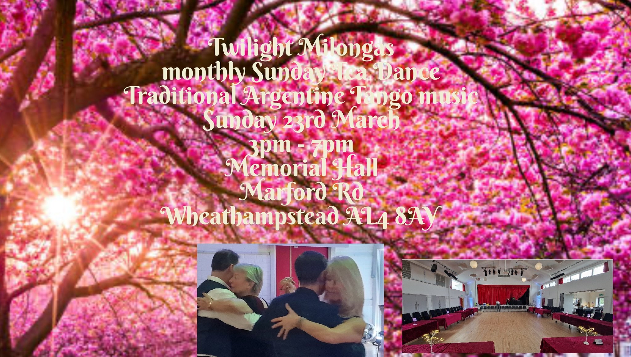 Twilight Milonga’s monthly Sunday Tea Dance - 23rd March